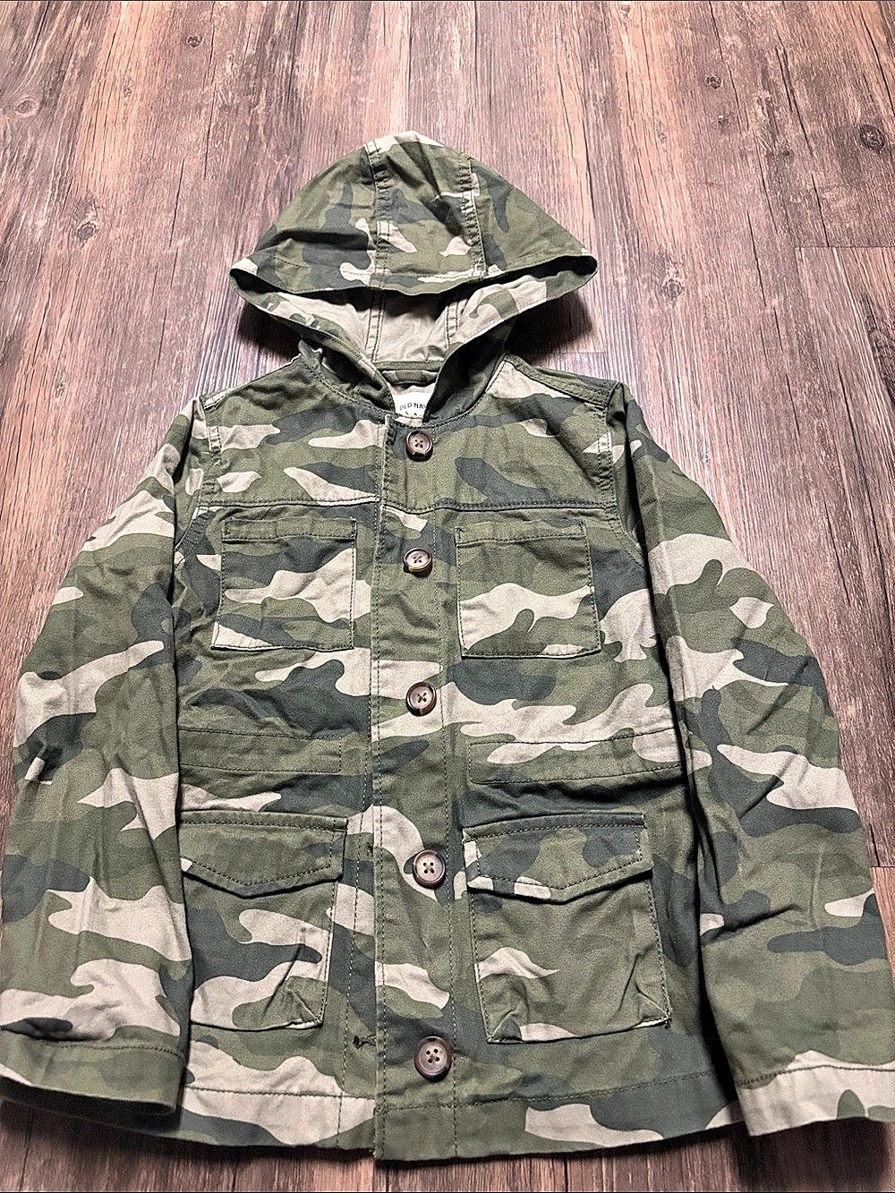 Old Navy Camo-Print Hooded Utility Jacket for Girls